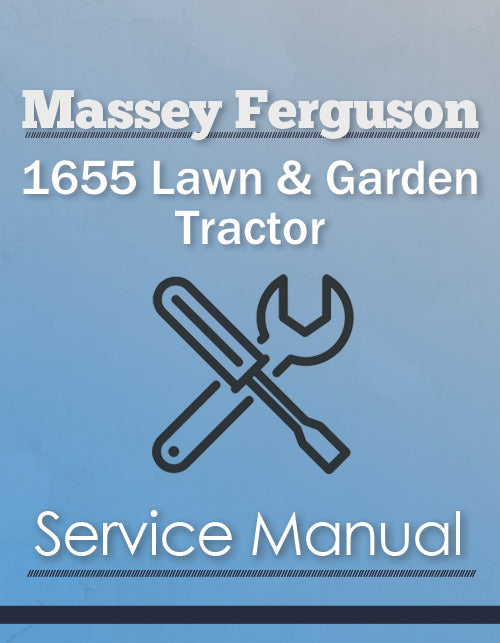 Massey Ferguson 1655 Lawn & Garden Tractor - Service Manual Cover