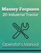 Massey Ferguson 20 Industrial Tractor Manual Cover