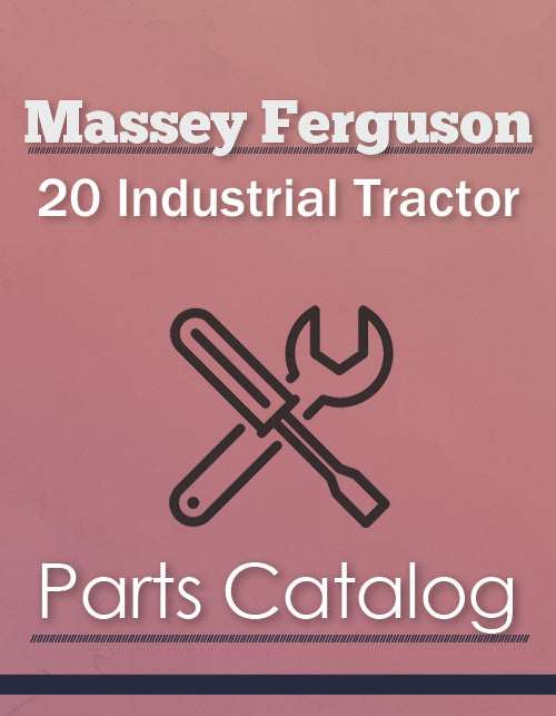 Massey Ferguson 20 Industrial Tractor - Parts Catalog Cover