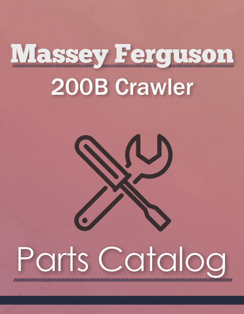 Massey Ferguson 200B Crawler - Parts Catalog Cover