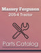 Massey Ferguson 205-4 Tractor - Parts Catalog Cover