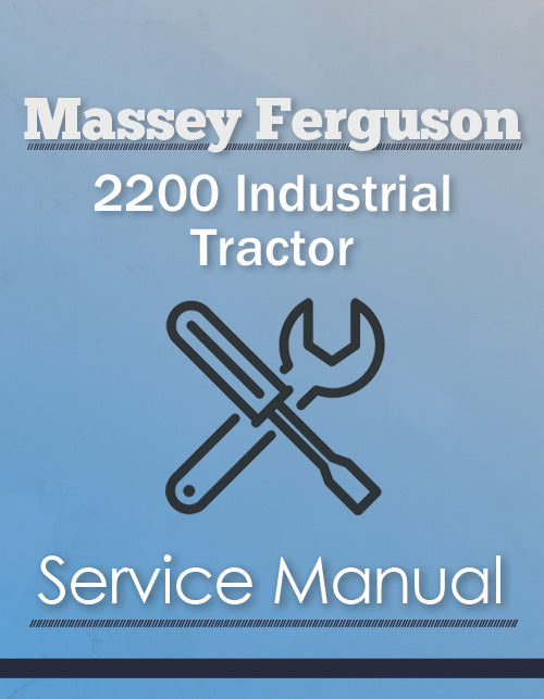 Massey Ferguson 2200 Industrial Tractor - Service Manual Cover