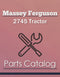Massey Ferguson 2745 Tractor - Parts Catalog Cover