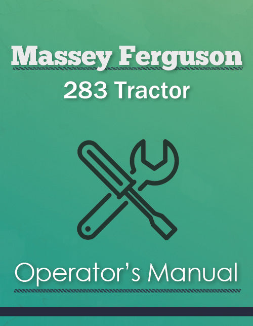 Massey Ferguson 283 Tractor Manual Cover
