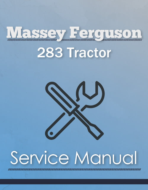 Massey Ferguson 283 Tractor - Service Manual Cover