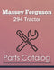 Massey Ferguson 294 Tractor - Parts Catalog Cover