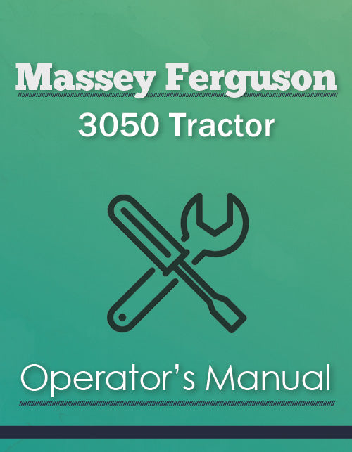 Massey Ferguson 3050 Tractor Manual Cover