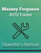 Massey Ferguson 3070 Tractor Manual Cover