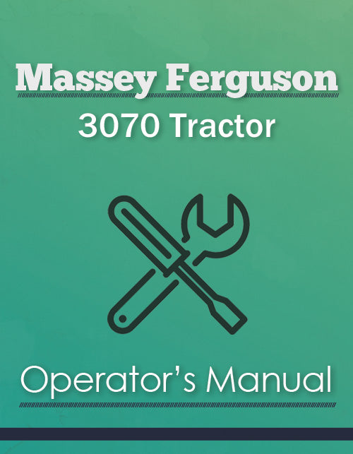 Massey Ferguson 3070 Tractor Manual Cover