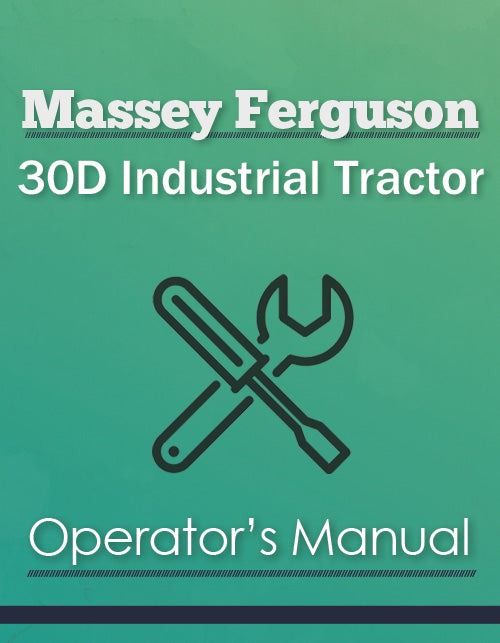 Massey Ferguson 30D Industrial Tractor Manual Cover