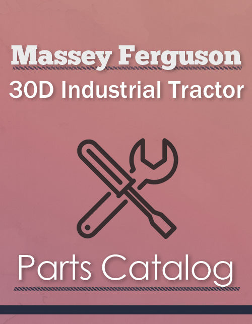 Massey Ferguson 30D Industrial Tractor - Parts Catalog Cover