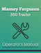 Massey Ferguson 350 Tractor Manual Cover