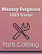 Massey Ferguson 3525 Tractor - Parts Catalog Cover