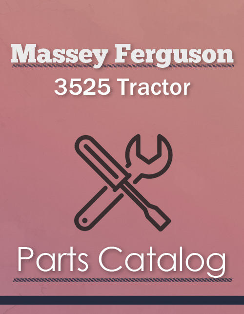 Massey Ferguson 3525 Tractor - Parts Catalog Cover