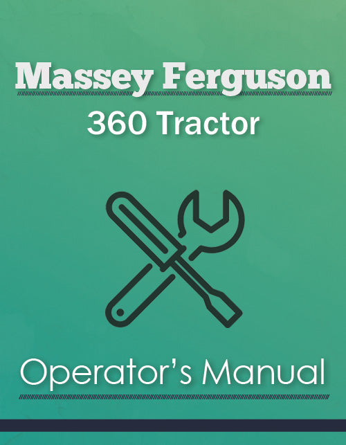Massey Ferguson 360 Tractor Manual Cover
