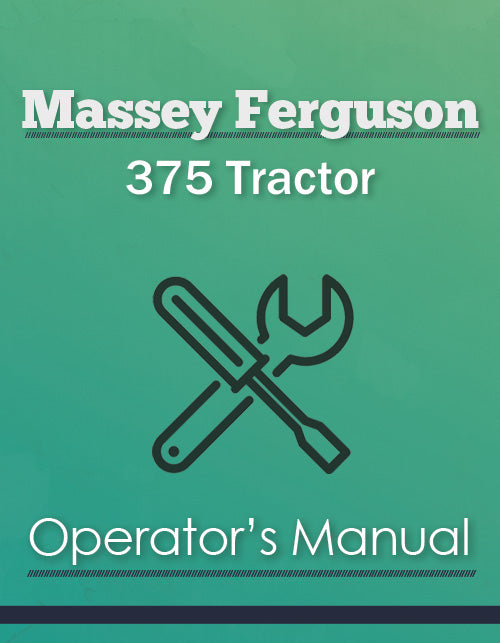 Massey Ferguson 375 Tractor Manual Cover