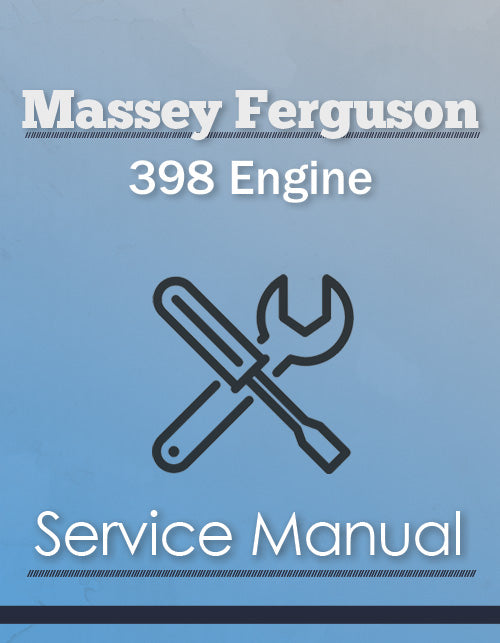 Massey Ferguson 398 Engine - Service Manual Cover