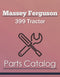 Massey Ferguson 399 Tractor - Parts Catalog Cover