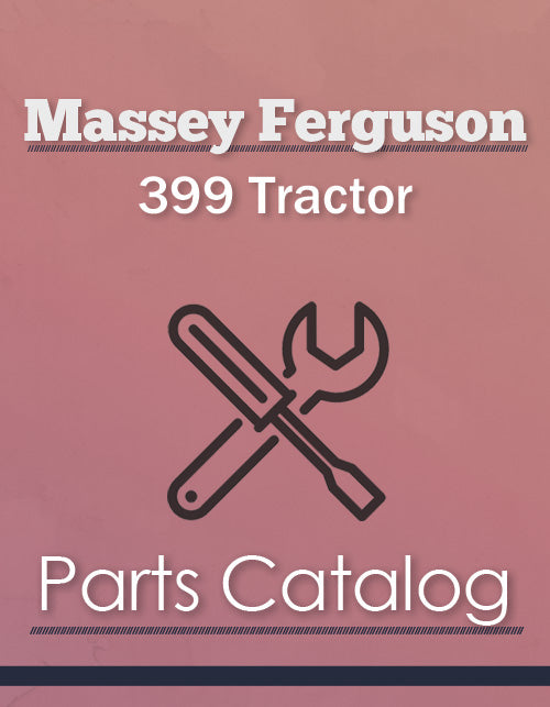 Massey Ferguson 399 Tractor - Parts Catalog Cover