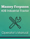 Massey Ferguson 40B Industrial Tractor Manual Cover