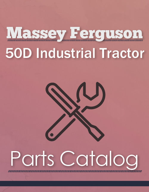 Massey Ferguson 50D Industrial Tractor - Parts Catalog Cover