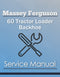 Massey Ferguson 60 Tractor Loader Backhoe - Service Manual Cover