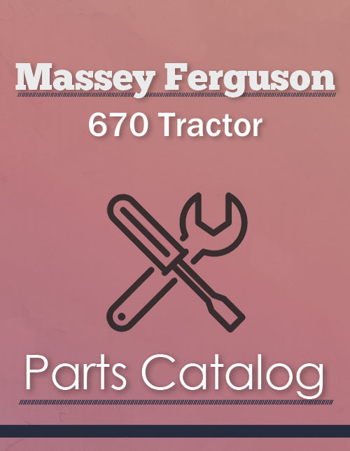 Massey Ferguson 670 Tractor - Parts Catalog Cover