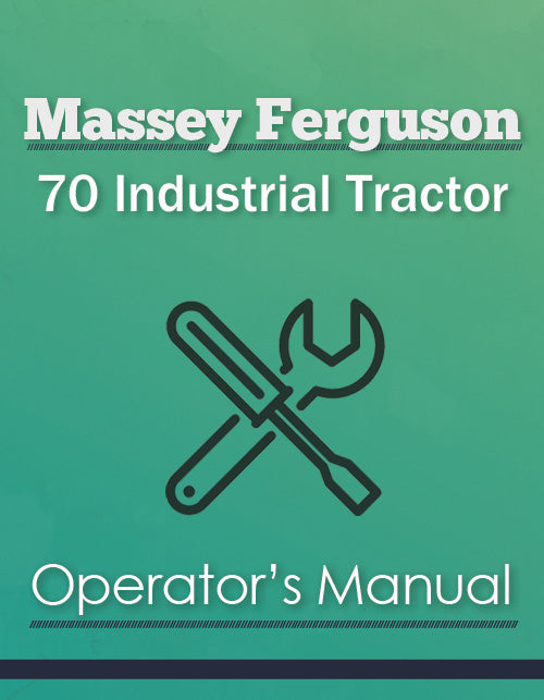 Massey Ferguson 70 Industrial Tractor Manual Cover