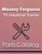 Massey Ferguson 70 Industrial Tractor - Parts Catalog Cover