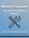 Massey Ferguson 8 Lawn & Garden Tractor - Service Manual Cover