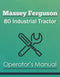 Massey Ferguson 80 Industrial Tractor Manual Cover
