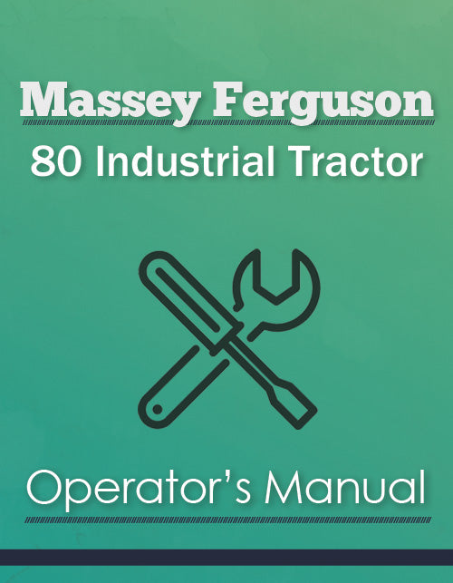 Massey Ferguson 80 Industrial Tractor Manual Cover