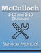 McCulloch 1-10 and 2-10 Chainsaw - Service Manual