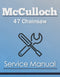 McCulloch 47 Chainsaw - Service Manual Cover