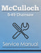 McCulloch 5-49 Chainsaw - Service Manual Cover