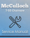 McCulloch 7-55 Chainsaw - Service Manual Cover