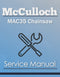 McCulloch MAC35 Chainsaw - Service Manual Cover