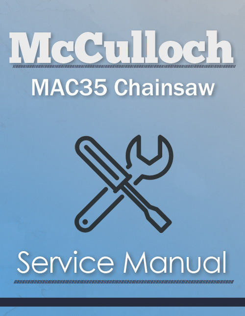 McCulloch MAC35 Chainsaw - Service Manual Cover