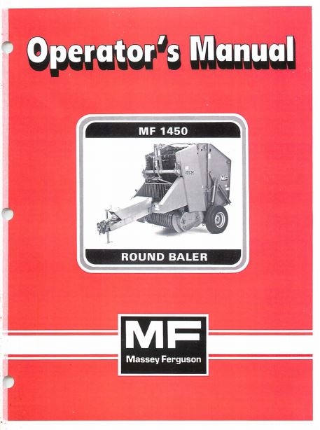 Massey Ferguson 1450 Round Baler Manual