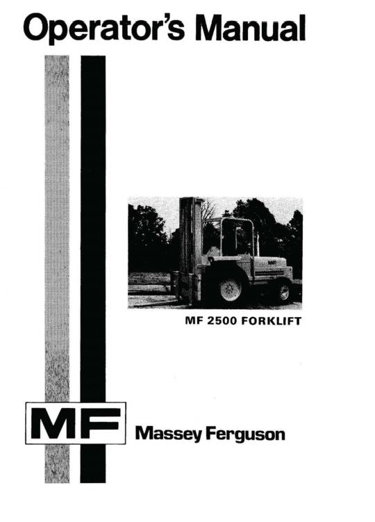 Massey Ferguson 2500 Forklift Manual