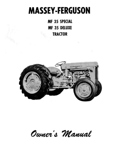 Massey Ferguson 35 Special and 35 Deluxe Tractor Manual