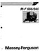 Massey Ferguson 656 and 645 Round Baler Manual