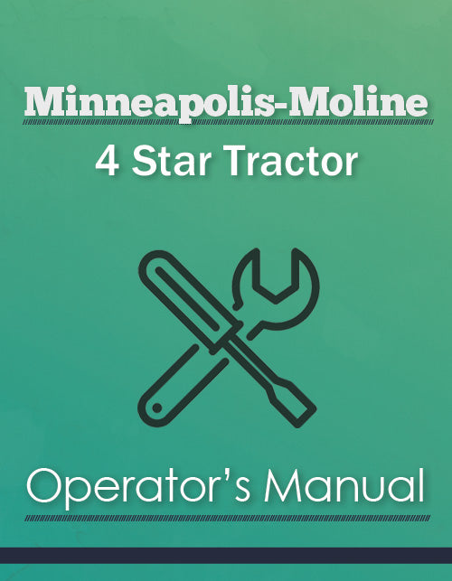 Minneapolis-Moline 4 Star Tractor Manual Cover
