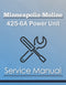 Minneapolis-Moline 425-6A Power Unit - Service Manual Cover