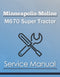 Minneapolis-Moline M670 Super Tractor - Service Manual Cover