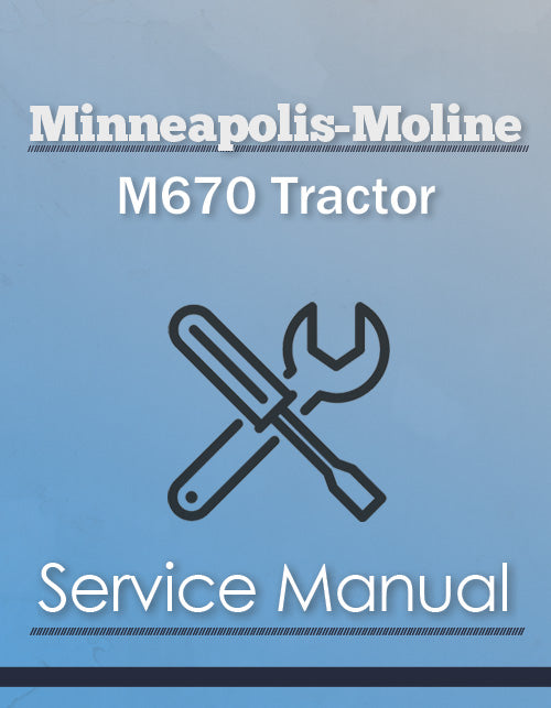 Minneapolis-Moline M670 Tractor - Service Manual Cover