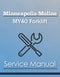 Minneapolis-Moline MY40 Forklift - Service Manual Cover