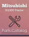Mitsubishi D1300 Tractor - Parts Catalog Cover