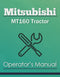 Mitsubishi MT160 Tractor Manual Cover