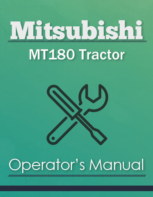 Mitsubishi MT180 Tractor Manual Cover